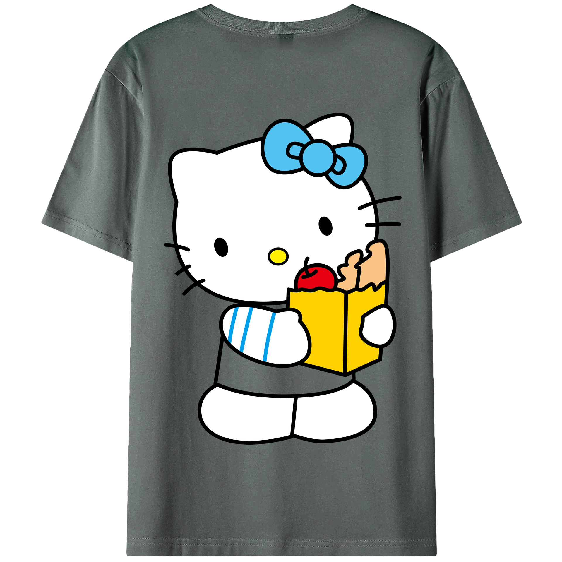 （画像用） Hello Kitty ハローキティ 綿100％半袖Tシャツ（背面プリント）